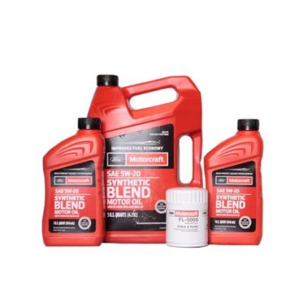 kMotorcraft SYNTHETIC BLEND MOTOR OIL 5W-20 7us Qts + MOTORCRAFT OIL FILTER FOR FORD EXPLORER,EDGE,F-150,FLEX,GRAND CHEROKEE